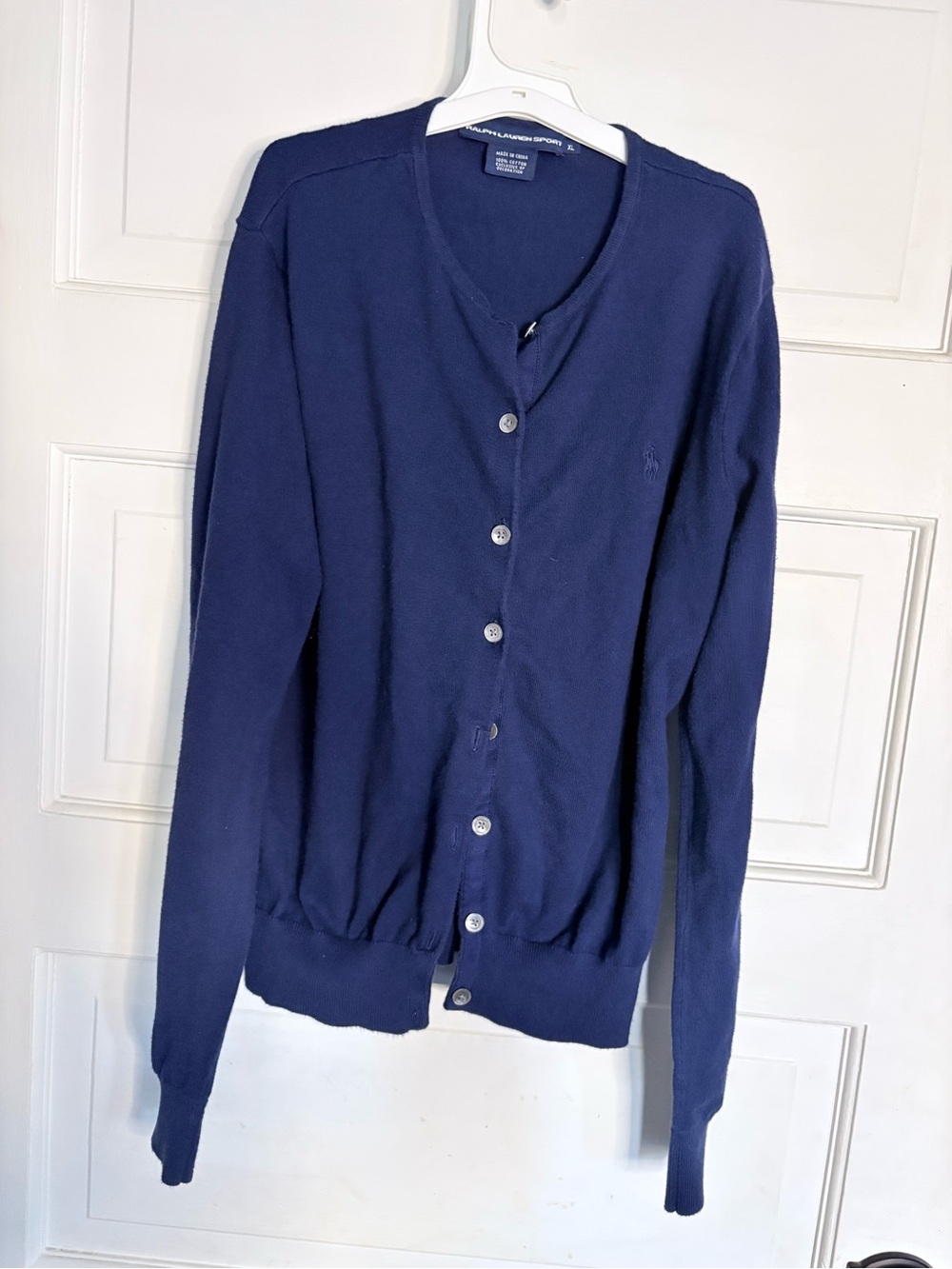 Vintage 90’s Polo by Ralph Lauren Sport Navy Blue Button-Up Cardigan